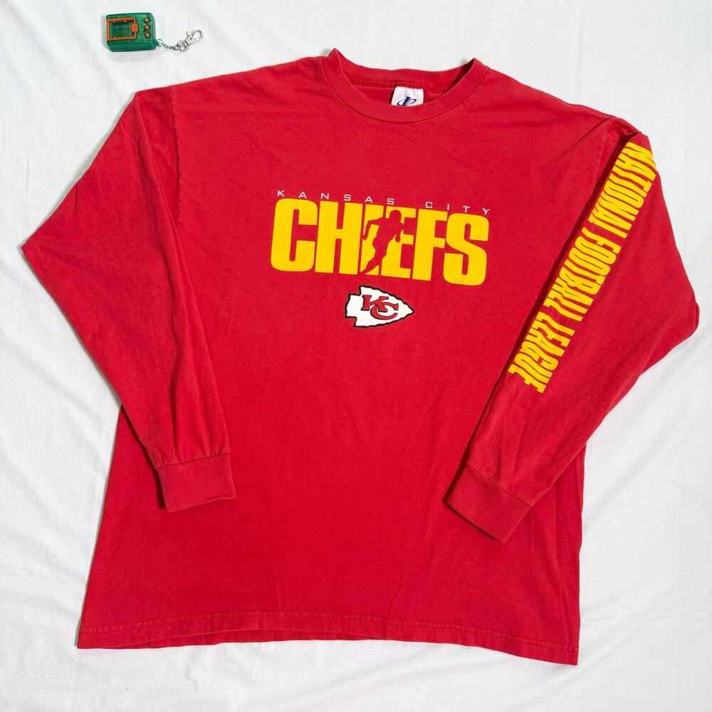Vtg Kansas City Chiefs Logo 7 Long sleeve T-Shirt - L